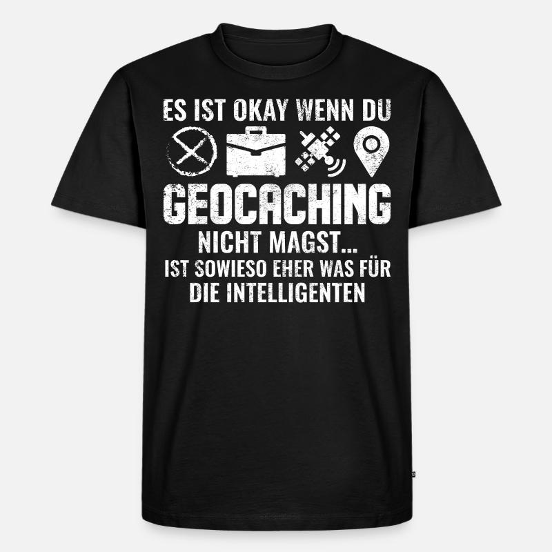 Geocaching | Geocache Geschenk - Männer Premium Bio T-Shirt - Schwarz