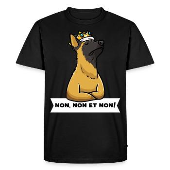 Chien Berger Belge Malinois Têtu - T-shirt Premium bio Homme - noir - Devant - Nico (187cm)