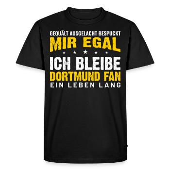 Dortmund Fan Spruch - Männer Premium Bio T-Shirt - Schwarz - Vorne - Nico (187cm)