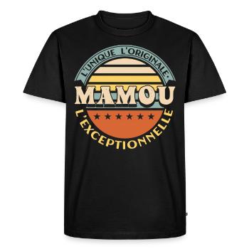 Mamie Exceptionnel Mamou Fete Des Grand-Mère - T-shirt Premium bio Homme - noir - Devant - Nico (187cm)
