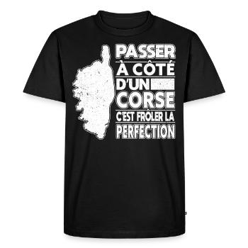 Corse - T-shirt Premium bio Homme - noir - Devant - Nico (187cm)