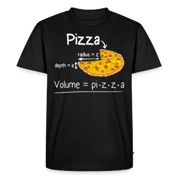 Formula Funny Pizza and Math Meme Math Teacher - Men's Premium Organic T-Shirt - black - Front - Nico (187cm)