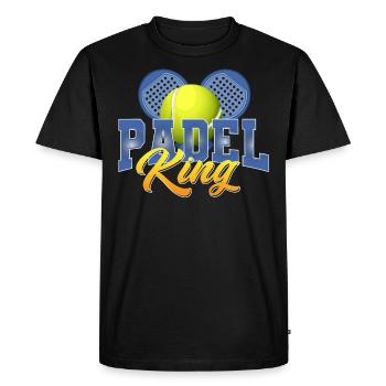 Padel King pour les joueurs de padel - T-shirt Premium bio Homme - noir - Devant - Nico (187cm)