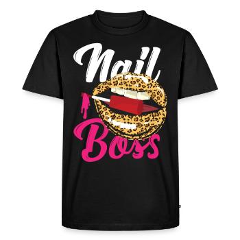 Nail Tech Quote Work Uniform Nail - Men's Premium Organic T-Shirt - black - Front - Nico (187cm)