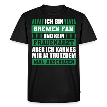 Bremen Fan Norddeutsch Fußball Stadion Shirt - Männer Premium Bio T-Shirt - Schwarz - Vorne - Nico (187cm)