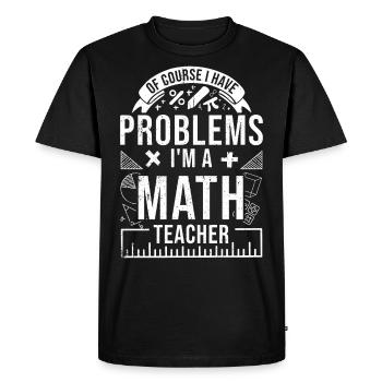 Mathématiques - T-shirt Premium bio Homme - noir - Devant - Nico (187cm)