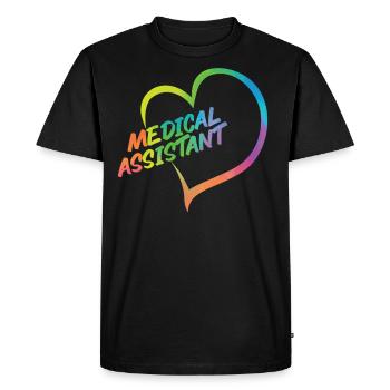 Certified Medical Assistant - Men's Premium Organic T-Shirt - black - Front - Nico (187cm)