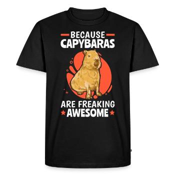 Capybara sont fantastiques capybara d’Amérique du Sud - T-shirt Premium bio Homme - noir - Devant - Nico (187cm)
