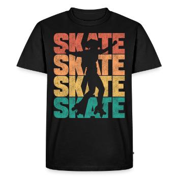 Cool Roller Skating Skate Girl - Men's Premium Organic T-Shirt - black - Front - Nico (187cm)