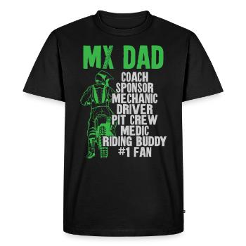 Dirt Bike Motorcross MX Rider - T-shirt Premium bio Homme - noir - Devant - Nico (187cm)