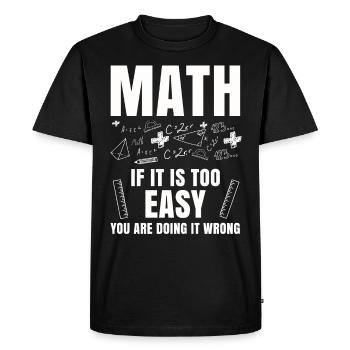 Mathématiques Tshirt Professeur de géométrie Algèbre Pi - T-shirt Premium bio Homme - noir - Devant - Nico (187cm)
