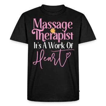 Licensed Massage Therapist Therapy - Men's Premium Organic T-Shirt - black - Front - Nico (187cm)