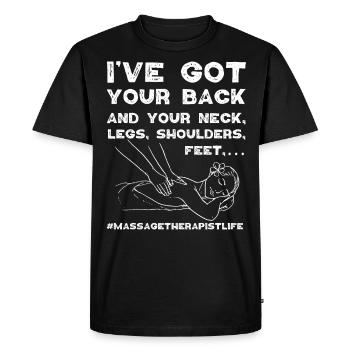 Licensed Massage Therapist Therapy - Men's Premium Organic T-Shirt - black - Front - Nico (187cm)