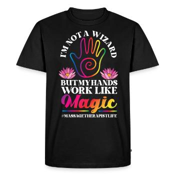 Licensed Massage Therapist Therapy - Men's Premium Organic T-Shirt - black - Front - Nico (187cm)