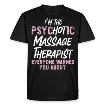 Licensed Massage Therapist Therapy - Men's Premium Organic T-Shirt - black - Front - Nico (187cm)