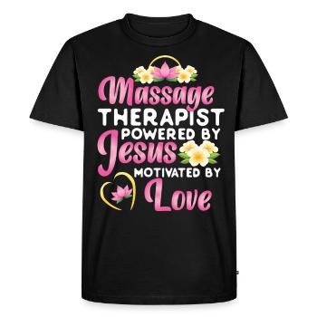 Licensed Massage Therapist Therapy - Men's Premium Organic T-Shirt - black - Front - Nico (187cm)