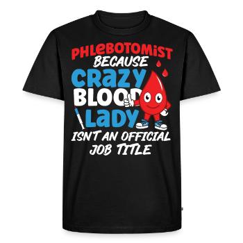 Phlebotomist Tech Technician - Men's Premium Organic T-Shirt - black - Front - Nico (187cm)
