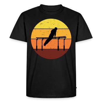 Gymnastique Artistique Barres Parallèles Gymnaste Vintage - T-shirt Premium bio Homme - noir - Devant - Nico (187cm)