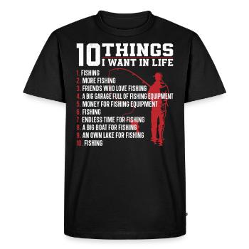Millésime de pêche - T-shirt Premium bio Homme - noir - Devant - Nico (187cm)