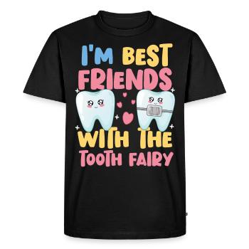 Dentiste Assistante Hygiéniste - T-shirt Premium bio Homme - noir - Devant - Nico (187cm)