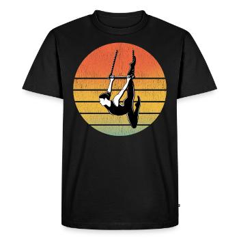 Static Trapeze Artist Circus Gymnastics Vintage - Men's Premium Organic T-Shirt - black - Front - Nico (187cm)