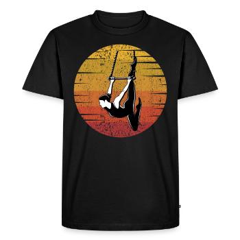 Static Trapeze Artist Circus Gymnastics Vintage - Men's Premium Organic T-Shirt - black - Front - Nico (187cm)