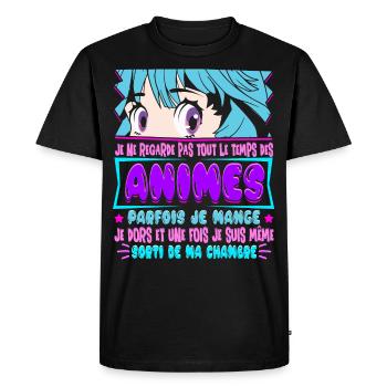 Manga Anime Cosplay Otaku Japonais Dessin Animé - T-shirt Premium bio Homme - noir - Devant - Nico (187cm)
