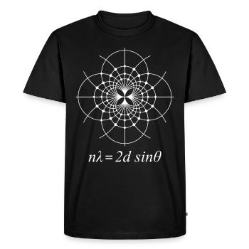Laue Diffraction Bragg's Law X-ray Crystallography - Men's Premium Organic T-Shirt - black - Front - Nico (187cm)