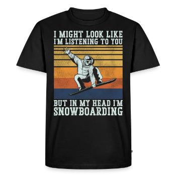 Snowboarding Snowboard Vintage - Men's Premium Organic T-Shirt - black - Front - Nico (187cm)