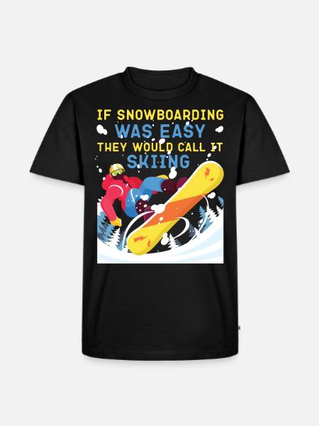 Snowboarding Snowboard If - Men's Premium Organic T-Shirt - black