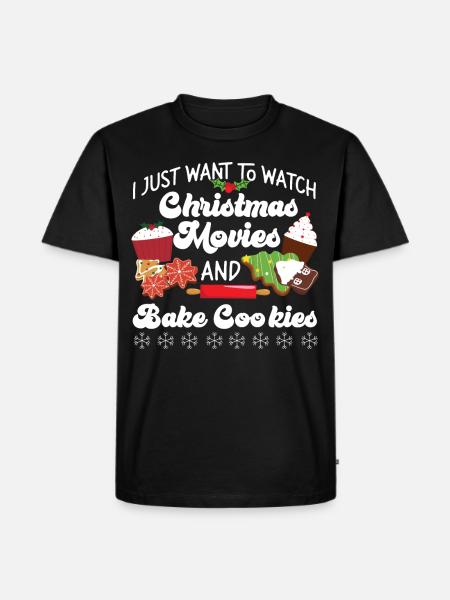 Bake Baking Christmas Movie Cookie - Men's Premium Organic T-Shirt - black
