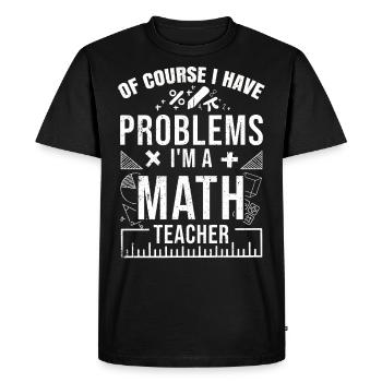 Mathématiques - T-shirt Premium bio Homme - noir - Devant - Nico (187cm)