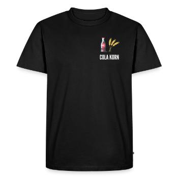 Cola Korn Brustlogo mit Spruch - Männer Premium Bio T-Shirt - Schwarz - Vorne - Nico (187cm)