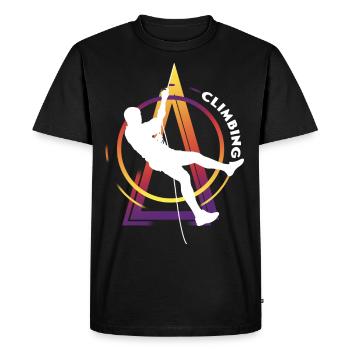 Climbing Climbing Climbers Mountains Climbing Wall - Men's Premium Organic T-Shirt - black - Front - Nico (187cm)