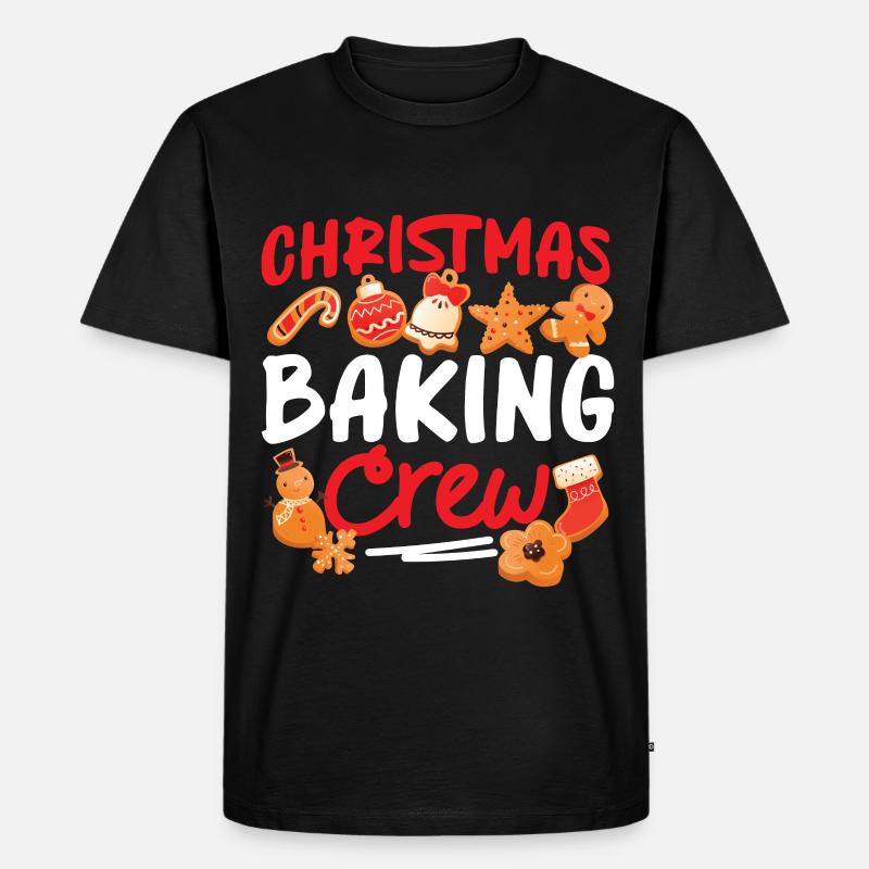 Bake Baking Gingerbread Man - Männer Premium Bio T-Shirt - Schwarz