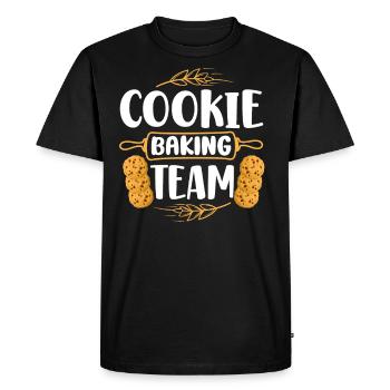 Bake Baking Cookie Team Cookie - Men's Premium Organic T-Shirt - black - Front - Nico (187cm)