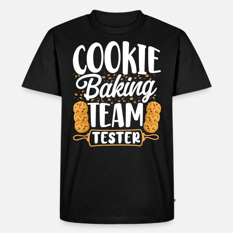 Bake Baking Cookie Team Tester - Männer Premium Bio T-Shirt - Schwarz