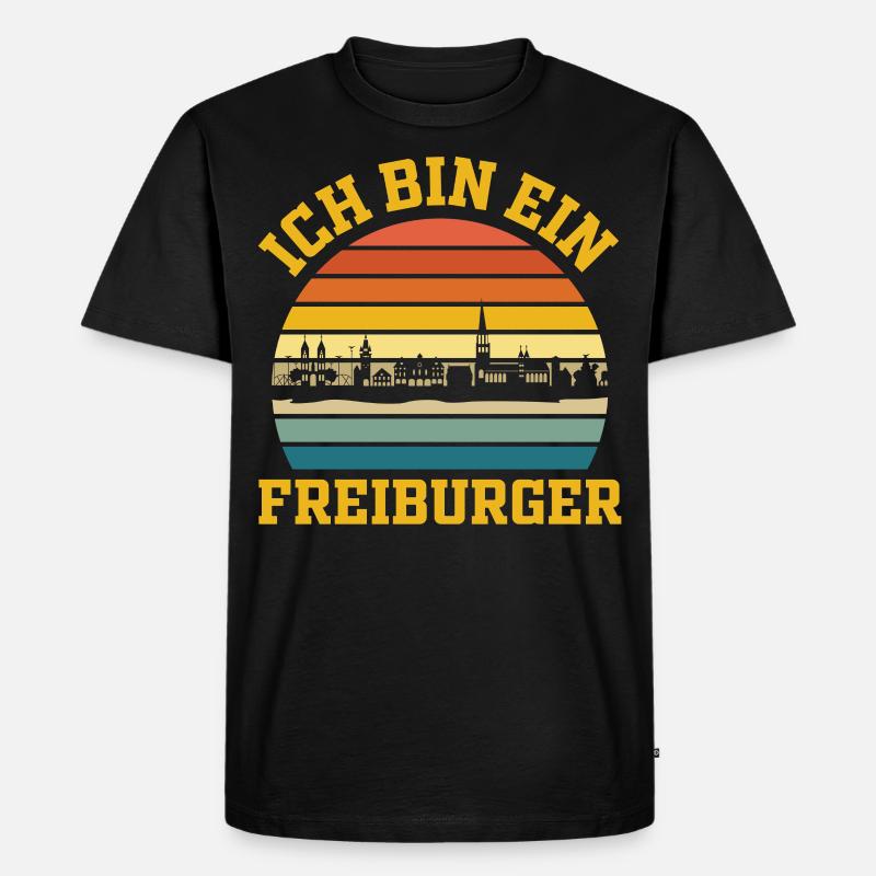 Freiburg | Ich bin ein Freiburger - Männer Premium Bio T-Shirt - Schwarz