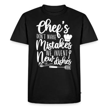 Cuisine Cuisine Cuisine Chef Chefs - T-shirt Premium bio Homme - noir - Devant - Nico (187cm)