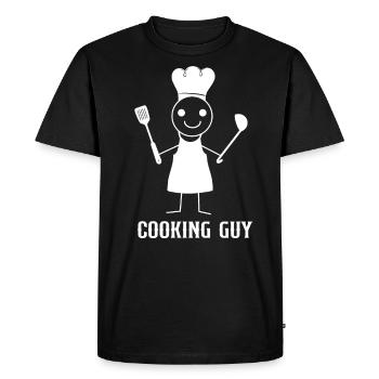 Cuisine Cuisine Cuisine Chef Cuisine Cuisine - T-shirt Premium bio Homme - noir - Devant - Nico (187cm)