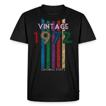Vintage fabriqué en 1972 pièces d’origine Cadeau 50ème année - T-shirt Premium bio Homme - noir - Devant - Nico (187cm)