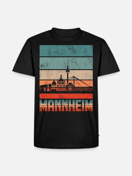 Mannheim - Männer Premium Bio T-Shirt - Schwarz