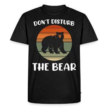 Bear bear do not disturb saying - Men's Premium Organic T-Shirt - black - Front - Nico (187cm)