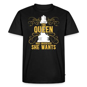 Joueur d’échecs Pièce d’échecs Vintage - T-shirt Premium bio Homme - noir - Devant - Nico (187cm)
