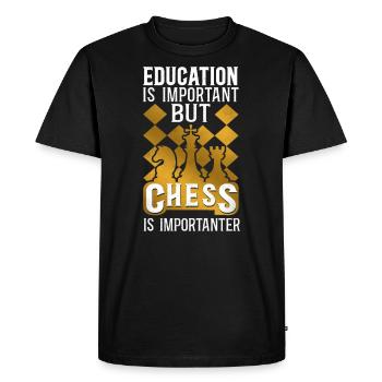 Joueur d’échecs Pièce d’échecs Vintage - T-shirt Premium bio Homme - noir - Devant - Nico (187cm)