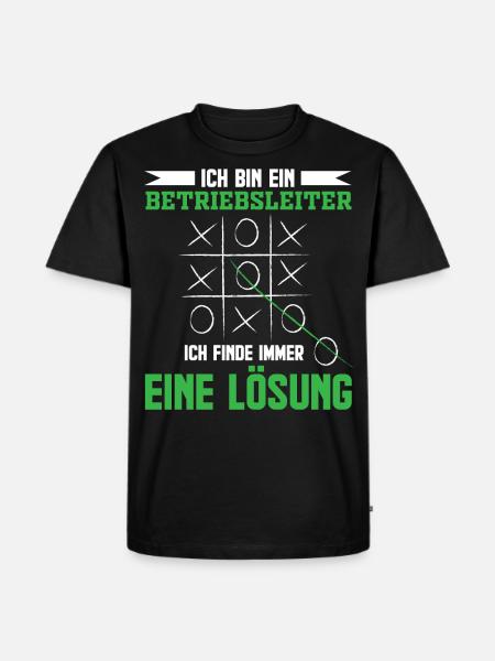 Betriebsleiter - Männer Premium Bio T-Shirt - Schwarz