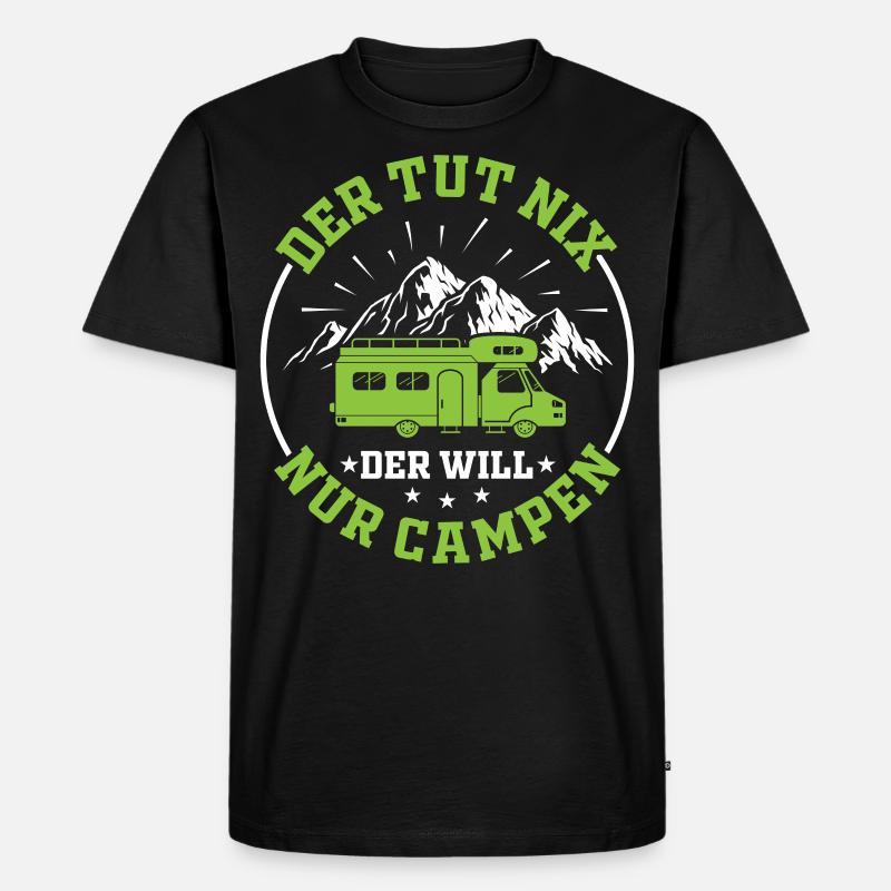 Camper Camping - Männer Premium Bio T-Shirt - Schwarz