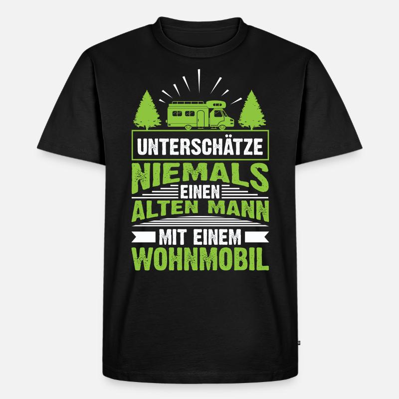 Camping Wohnmobil - Männer Premium Bio T-Shirt - Schwarz