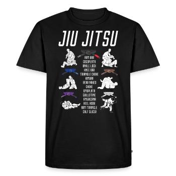 La ceinture de Jiu Jitsu lance le Jiu Jitsu - T-shirt Premium bio Homme - noir - Devant - Nico (187cm)
