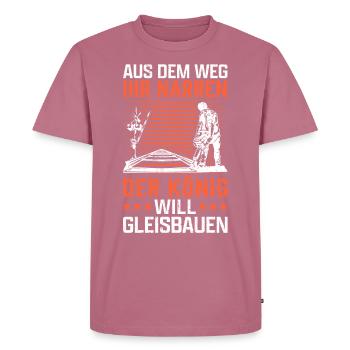 Gleisbauer aus dem Weg Weichenmechaniker Gleisbau - Männer Premium Bio T-Shirt - Mauve - Vorne - Nico (187cm)